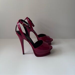 Saint Laurent Fuchsia Platform Heels